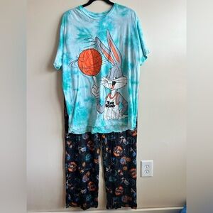 Space Jam Mens Pajama Set XL